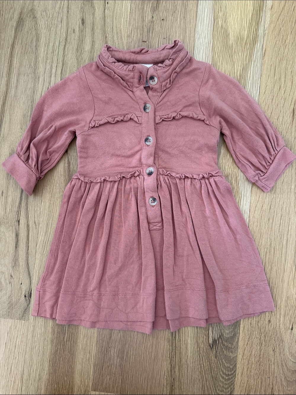 Kate Quinn Girls Long Sleeve Button Down Dress